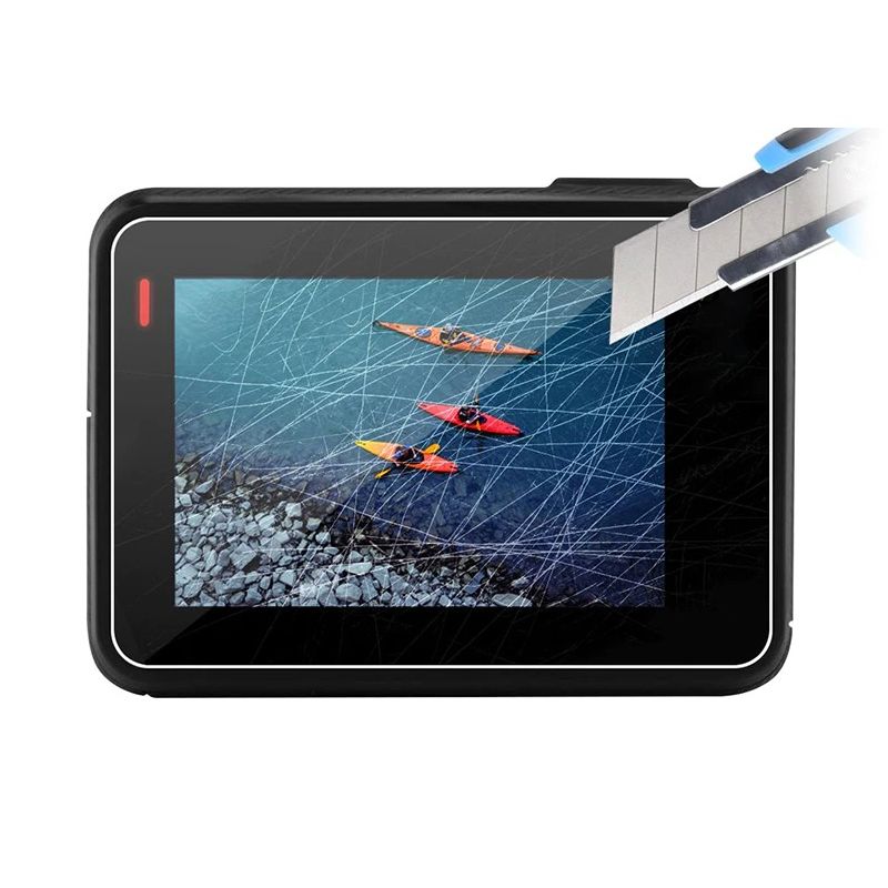 GENERICO - PROTECTOR DE PANTALLA MICA VIDRIO PARA GOPRO 5 6 7 BLACK