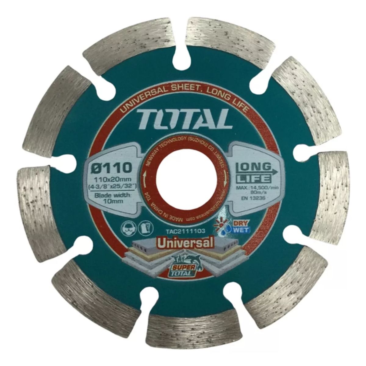 TOTAL TOOLS - Disco Diamantado Segmentado 110mm Total Tac2111103