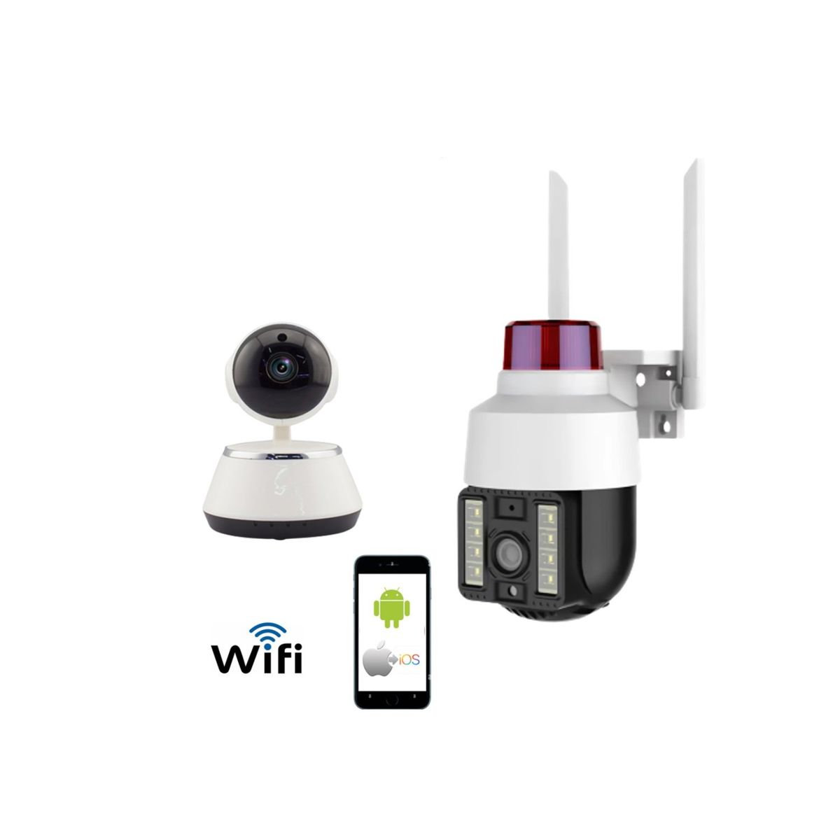 VIPA - Pack 2 Cámaras Seguridad Interior y Exterior IP WIFI