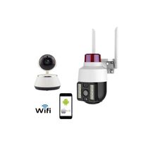 Pack 2 Cámaras Seguridad Interior y Exterior IP WIFI