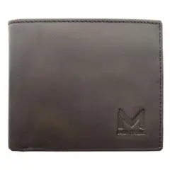 MONTREAL - Billetera hombre cuero genuino protección RFID trifold brown