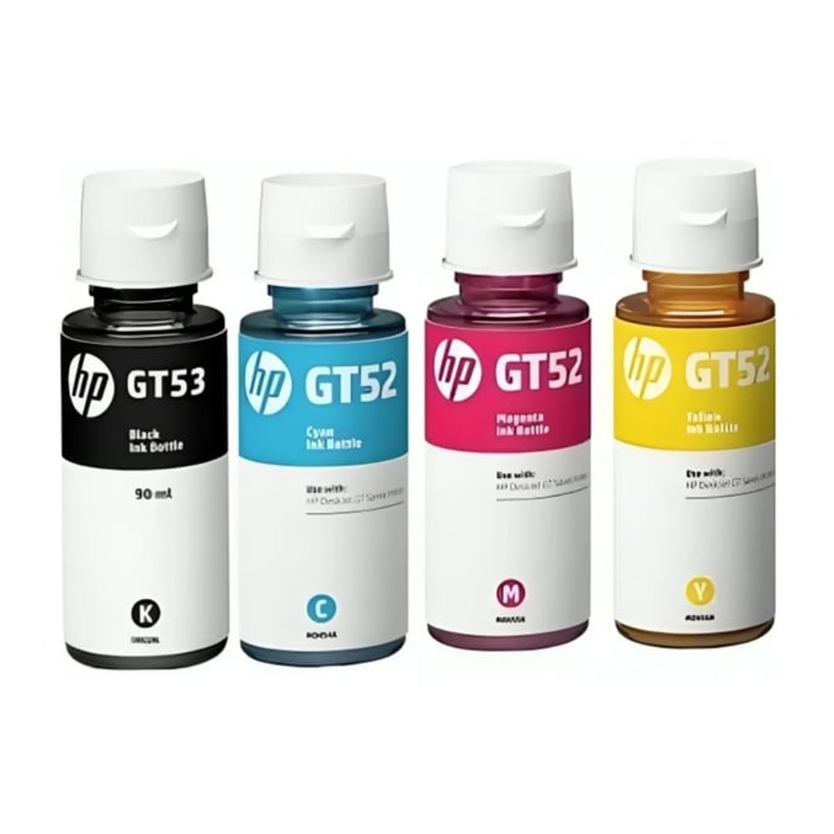 HP - Kit 4 Tintas para Impresora Hp Gt53 y Gt52 Pack 4 Colores