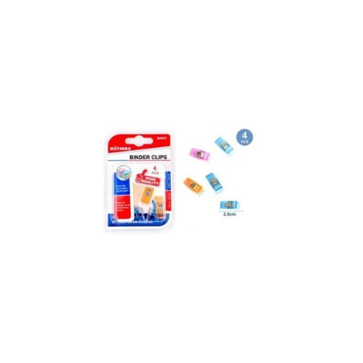 GENERICO - Clips De Carpeta 2 5 Cm 4 Pcs