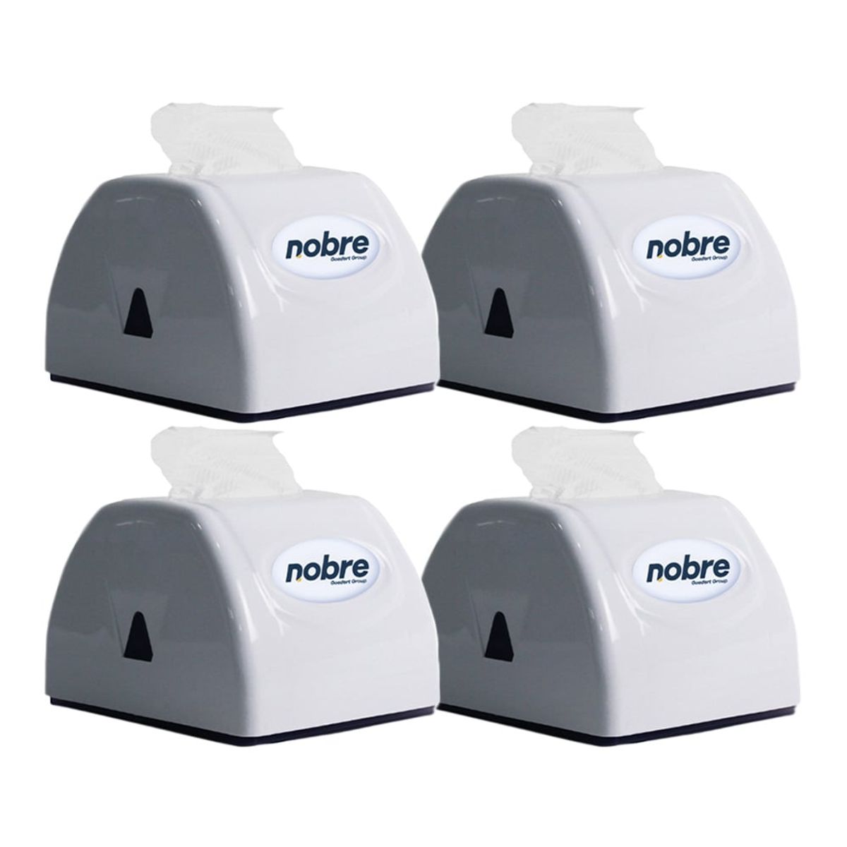 NOBRE - Pack 4 Dispensadores De Servilletas Intercaladas Blanca