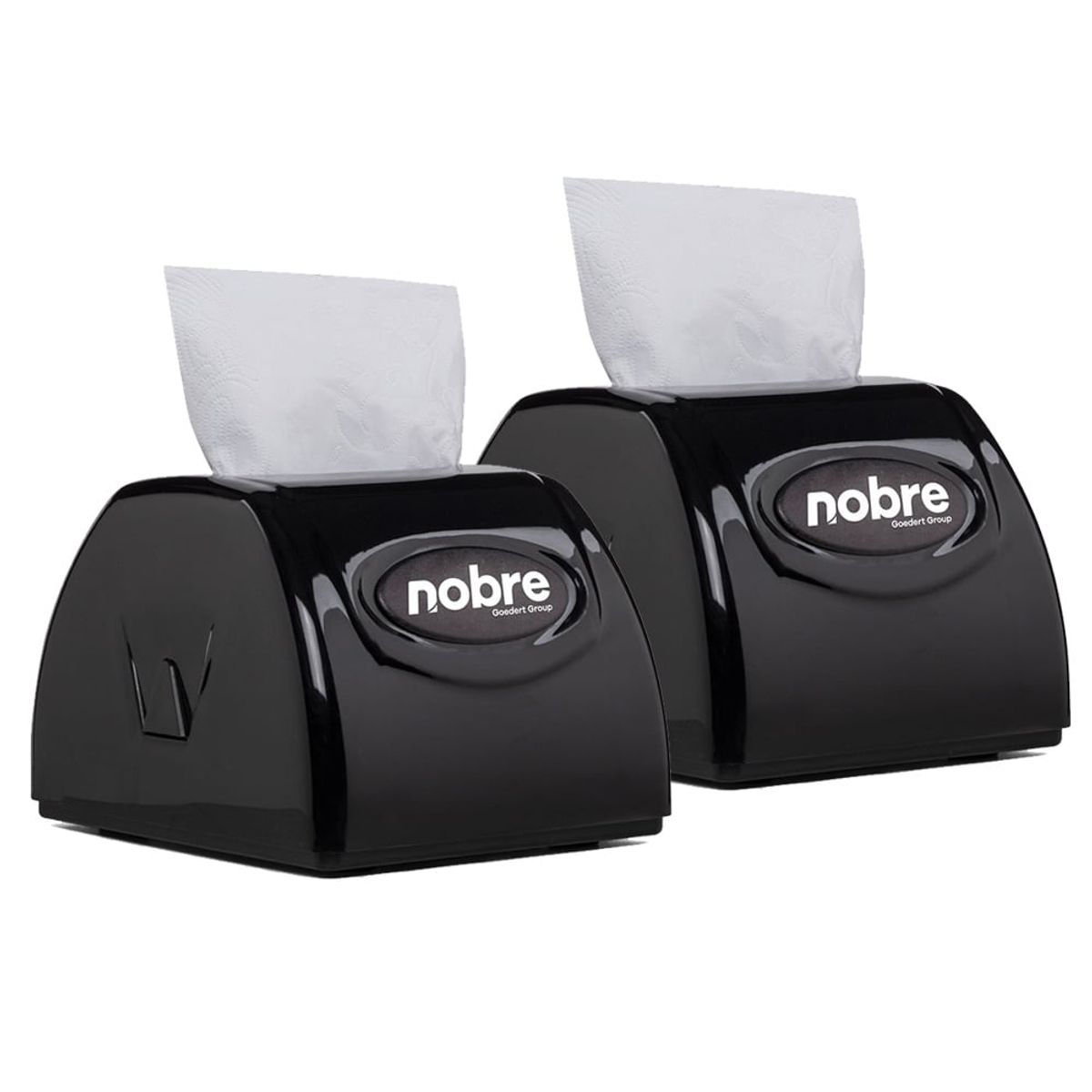 NOBRE - Pack 2 Dispensadores De Servilletas Intercaladas Negro