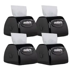 NOBRE - Pack 4 Dispensadores De Servilletas Intercaladas Negro
