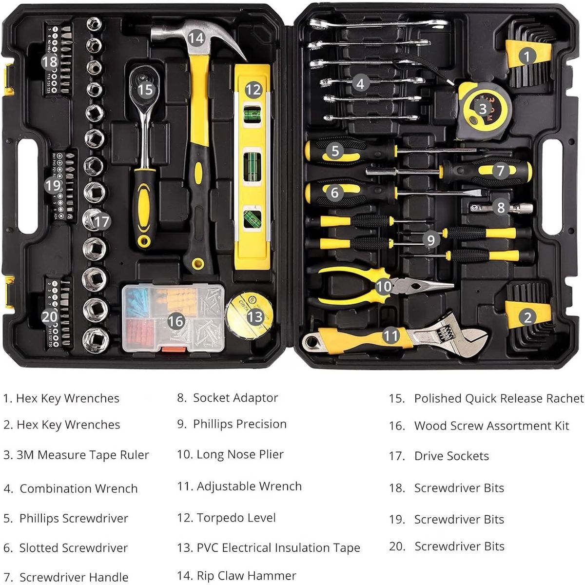 GENERICO - Set De Herramientas 108 Piezas Maletín Portátil Multiusos