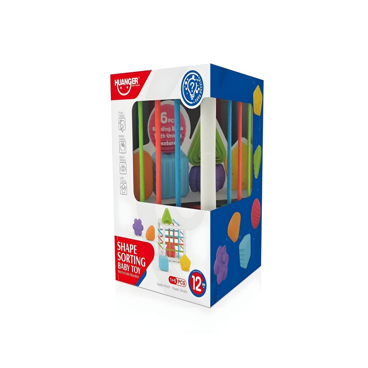 GENERICO - Juguete Didactico Cubo con Malla Sensorial Huanger 28n4