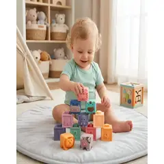GENERICO - Bloques De Construccion Blandos Para Bebes Set 12 Piezas