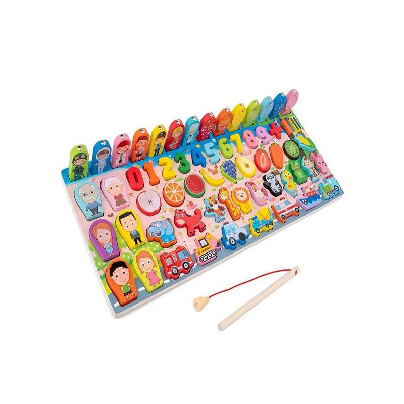 GENERICO - Juego Didáctico Tablero 61pzs pesca magnético 28n7