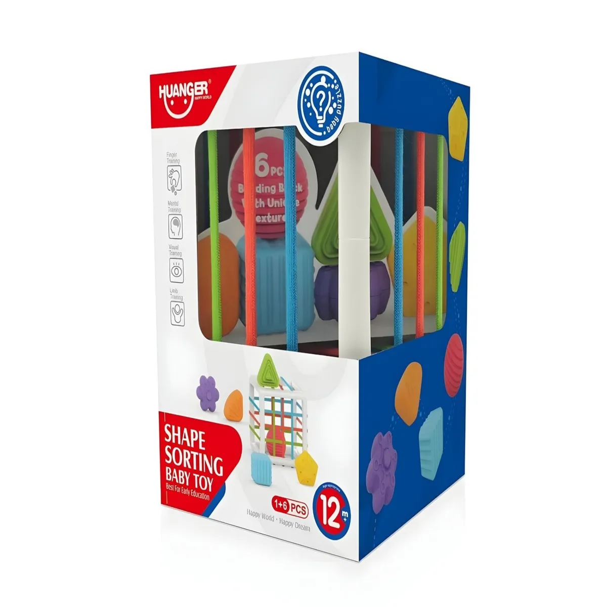GENERICO - Juego Didactico Cubo con Malla Sensorial Huanger 28n4