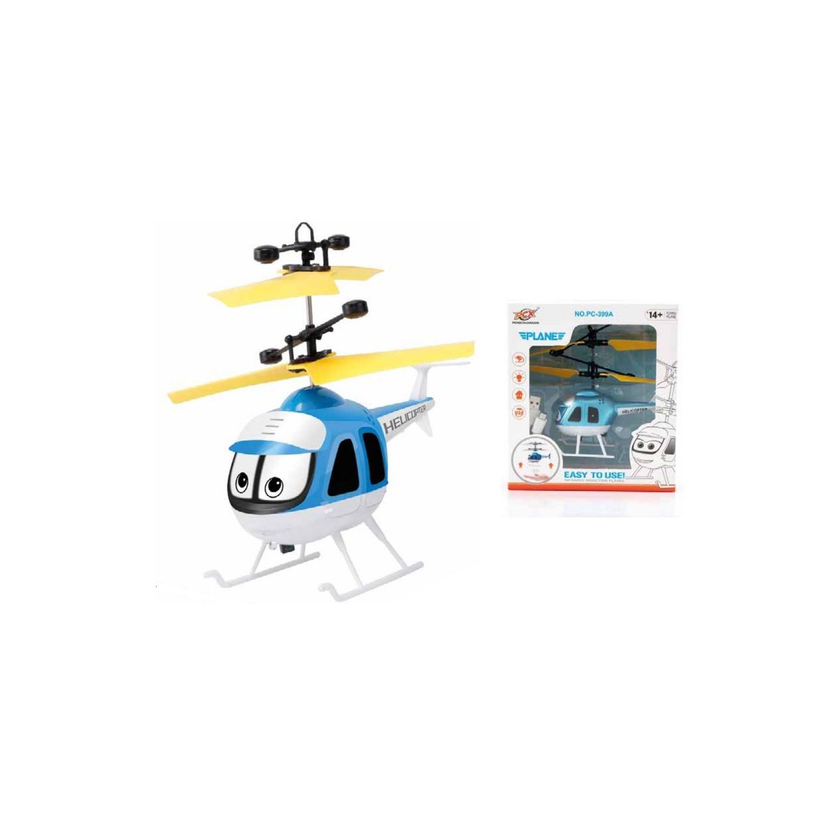 GENERICO - Helicóptero Con Iluminación Led Y Control Sensor - SC