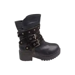 PAND G - Bota Negra Plataforma Mujer
