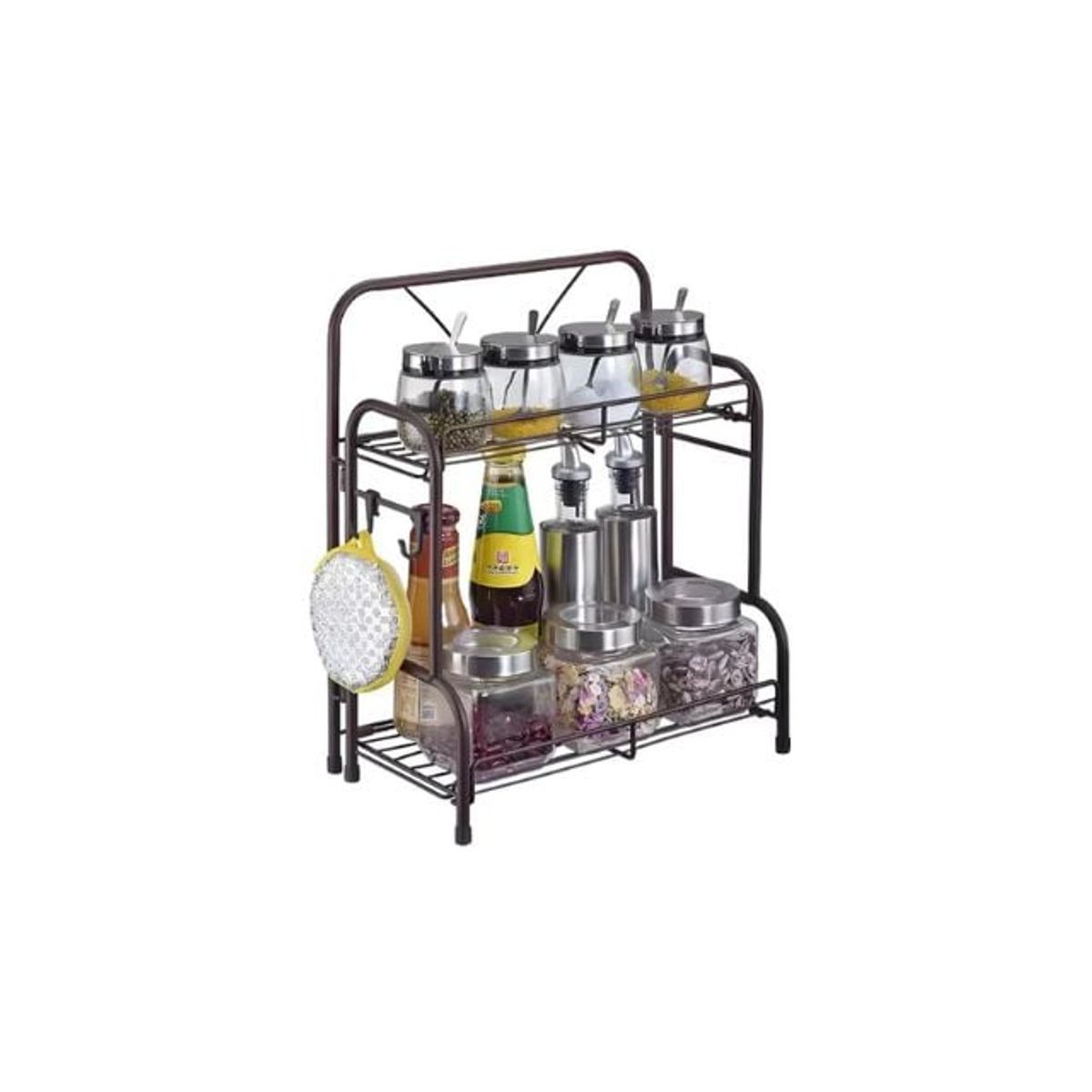 UNIVERSAL - Organizador 2 Estantes Especias Multiuso Fijo Metalico