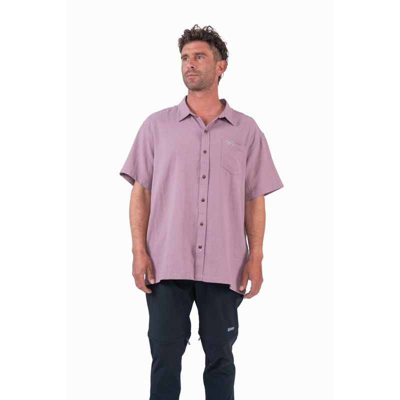 KAYA UNITE - Camisa Hombre Lino Lila