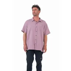 KAYA UNITE - Camisa Hombre Lino Lila