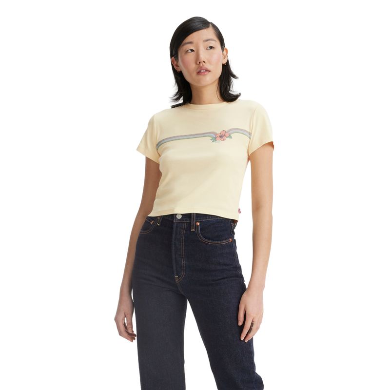 LEVIS - Polera Mujer Sporty Tee Amarillo Levis_.