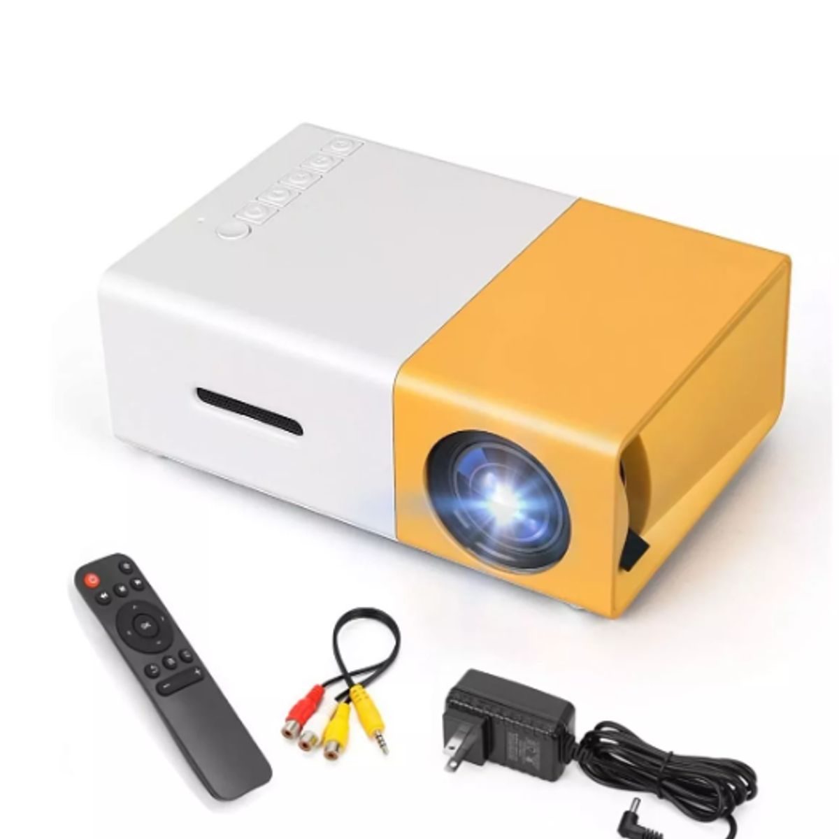 GENERICO - Mini Proyector Led Hd Portátil Av Hdmi Lcd + Control Remoto