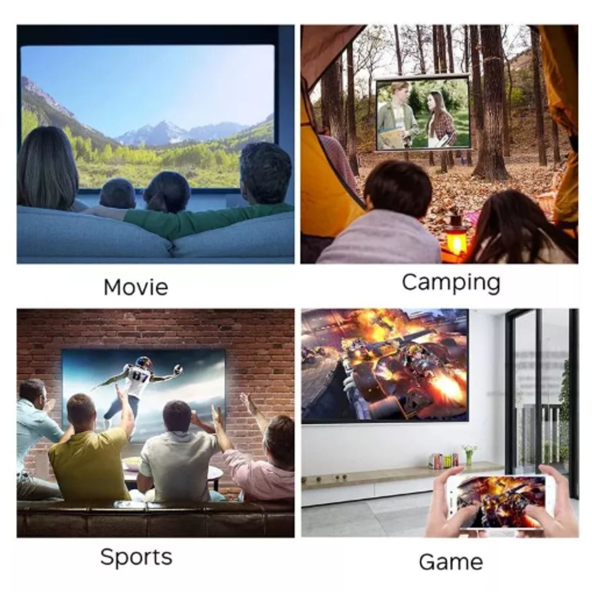 GENERICO - Mini Proyector Led Hd Portátil Av Hdmi Lcd + Control Remoto