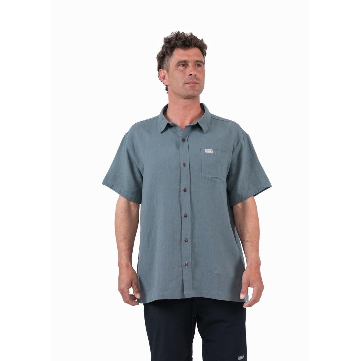 KAYA UNITE - Camisa de Lino Petrol