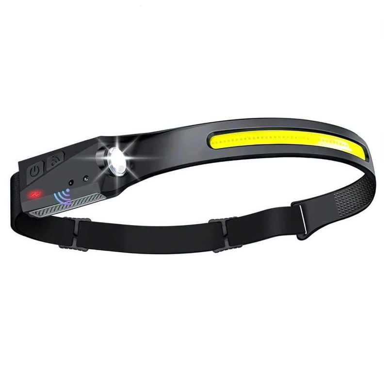 GENERICO - Linterna Cintillo Banda LED COB+XPE Recargable con Sensor YT200