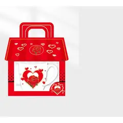 GENERICO - Taza Corazón Rosas 9 cm