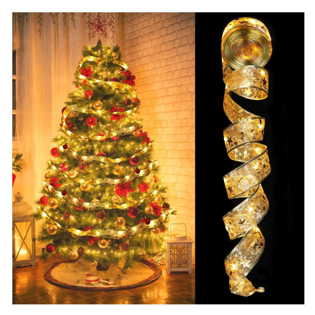 GENERICO - Cinta De luz Led Amarilla Decoración Para Árbol navideño 5mt