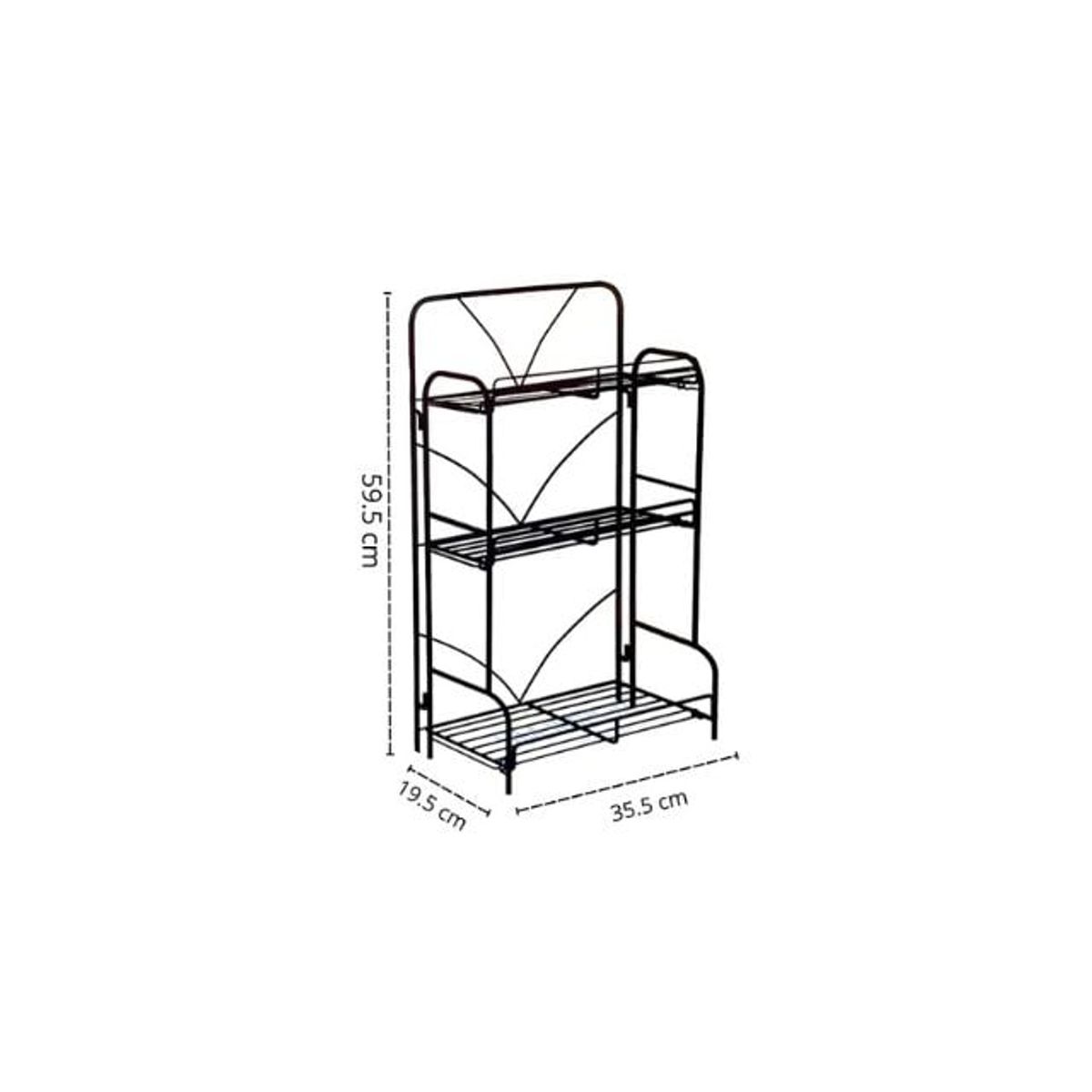 UNIVERSAL - Organizador 3 Estantes Especias Multiuso Fijo Metalico