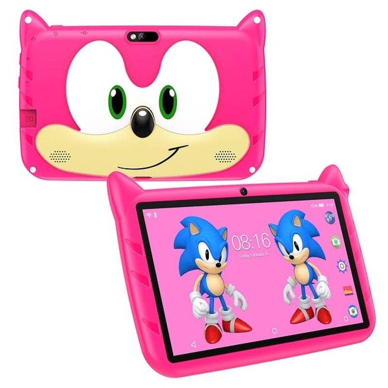 CRUSEC - Tablet Sonic 7 Pulgadas Infantil 16gb Rom Expandible Rosa