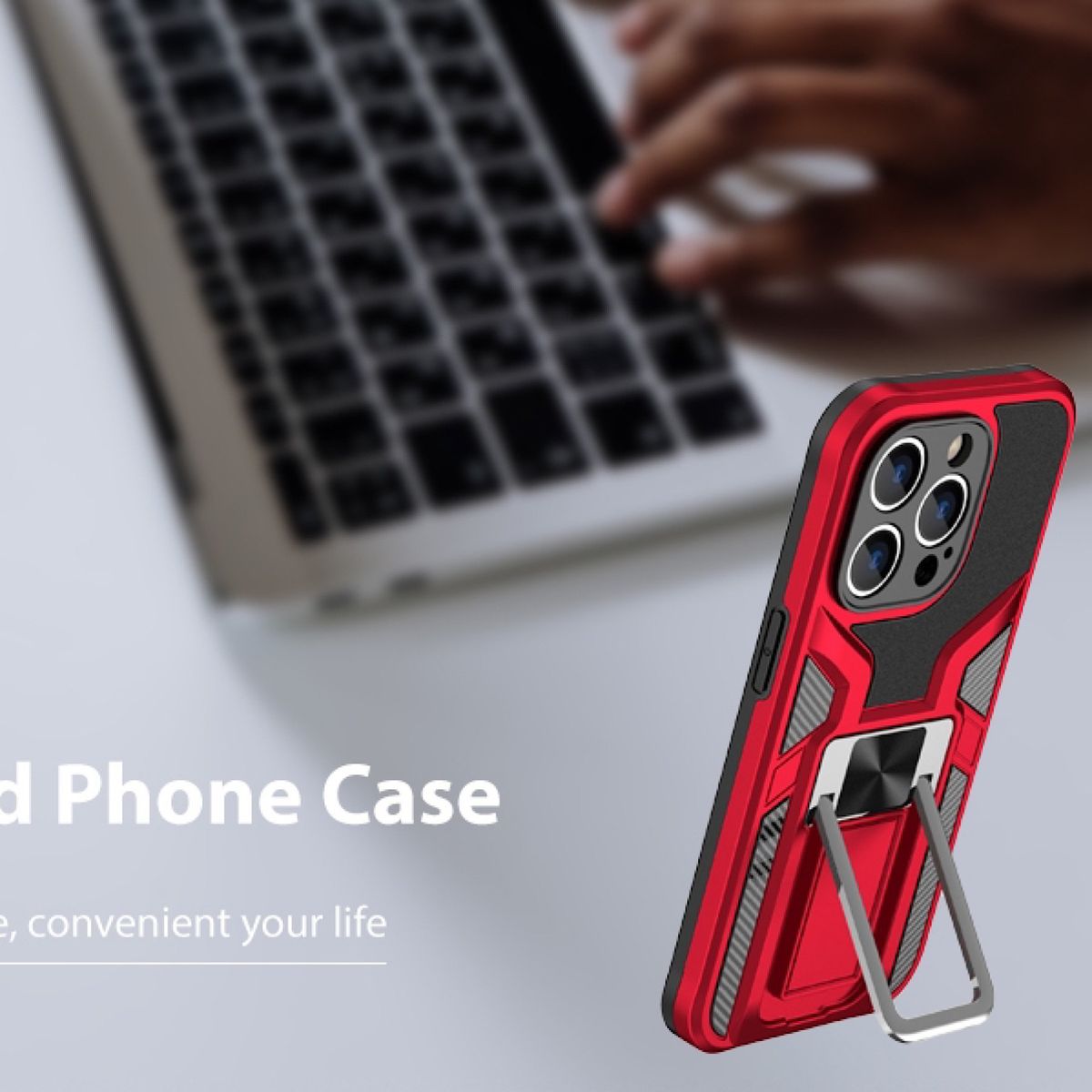 GENERICO - Carcasa Armor Para iPhone 14 Pro  - Rojo