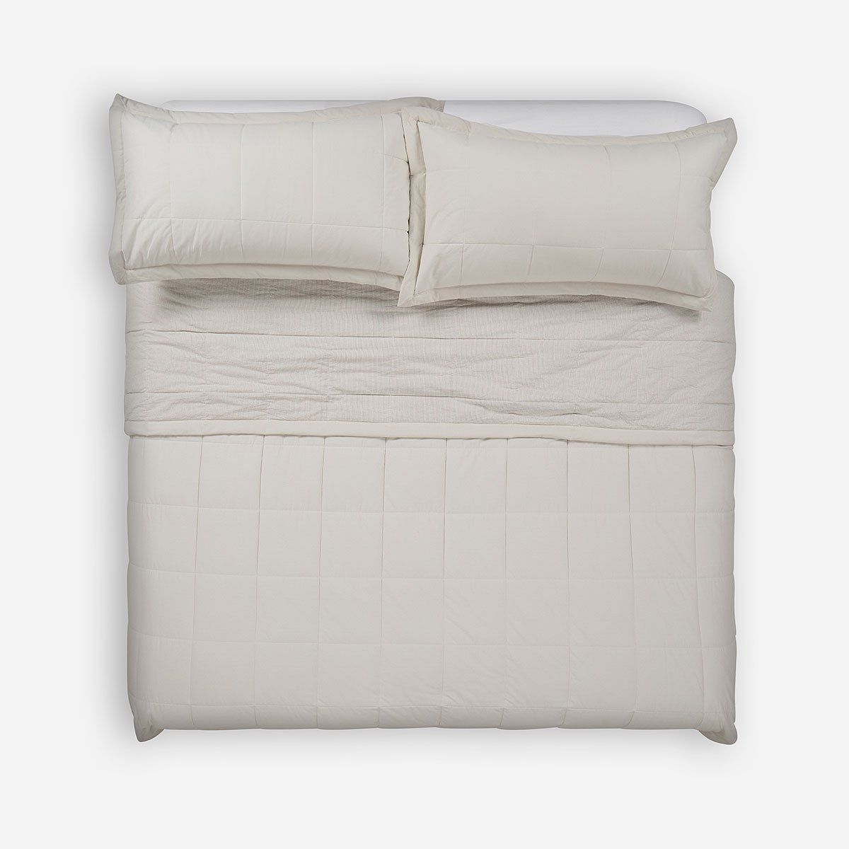 ROSEN - Cubrecama Algodón Stripes Natural King