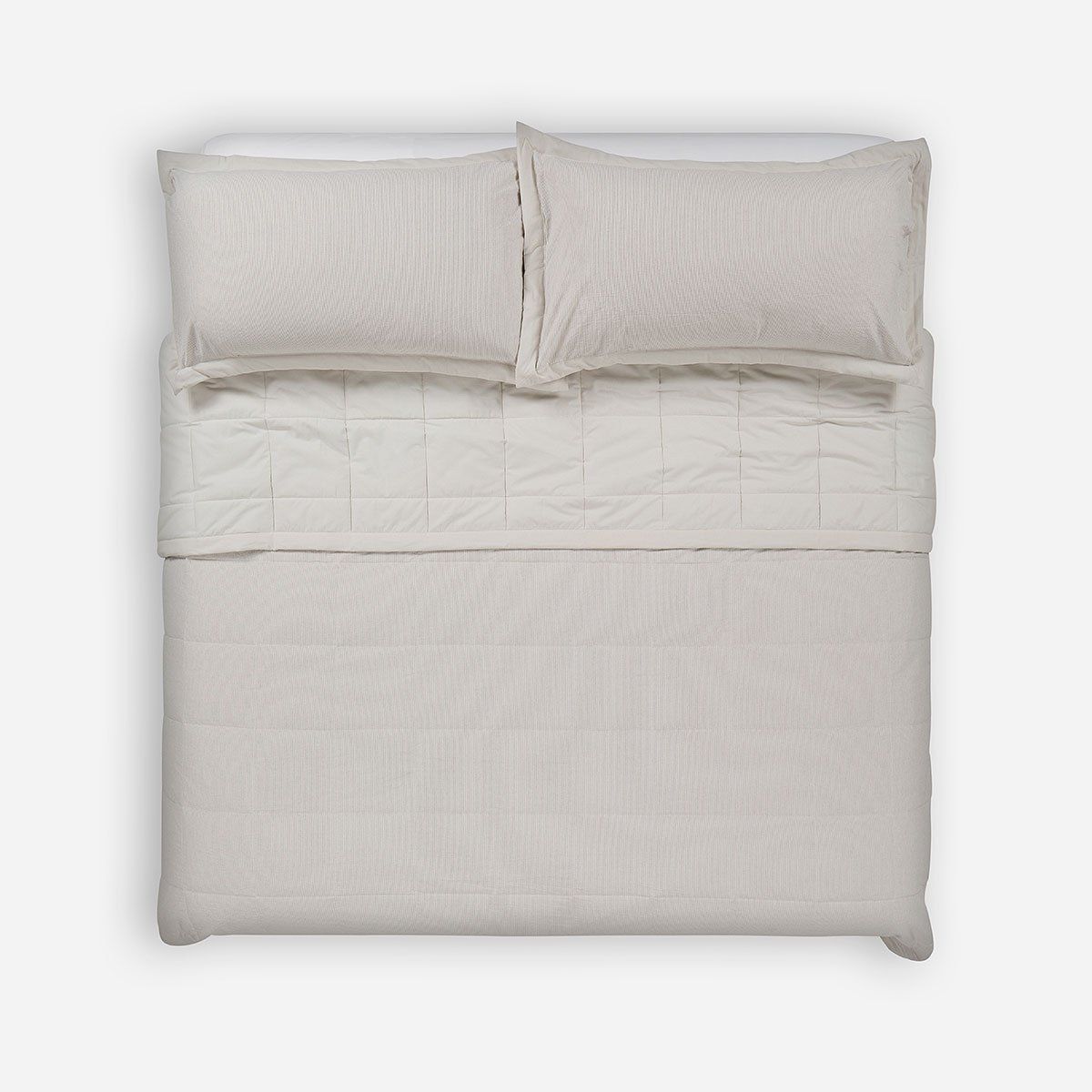 ROSEN - Cubrecama Algodón Stripes Natural King