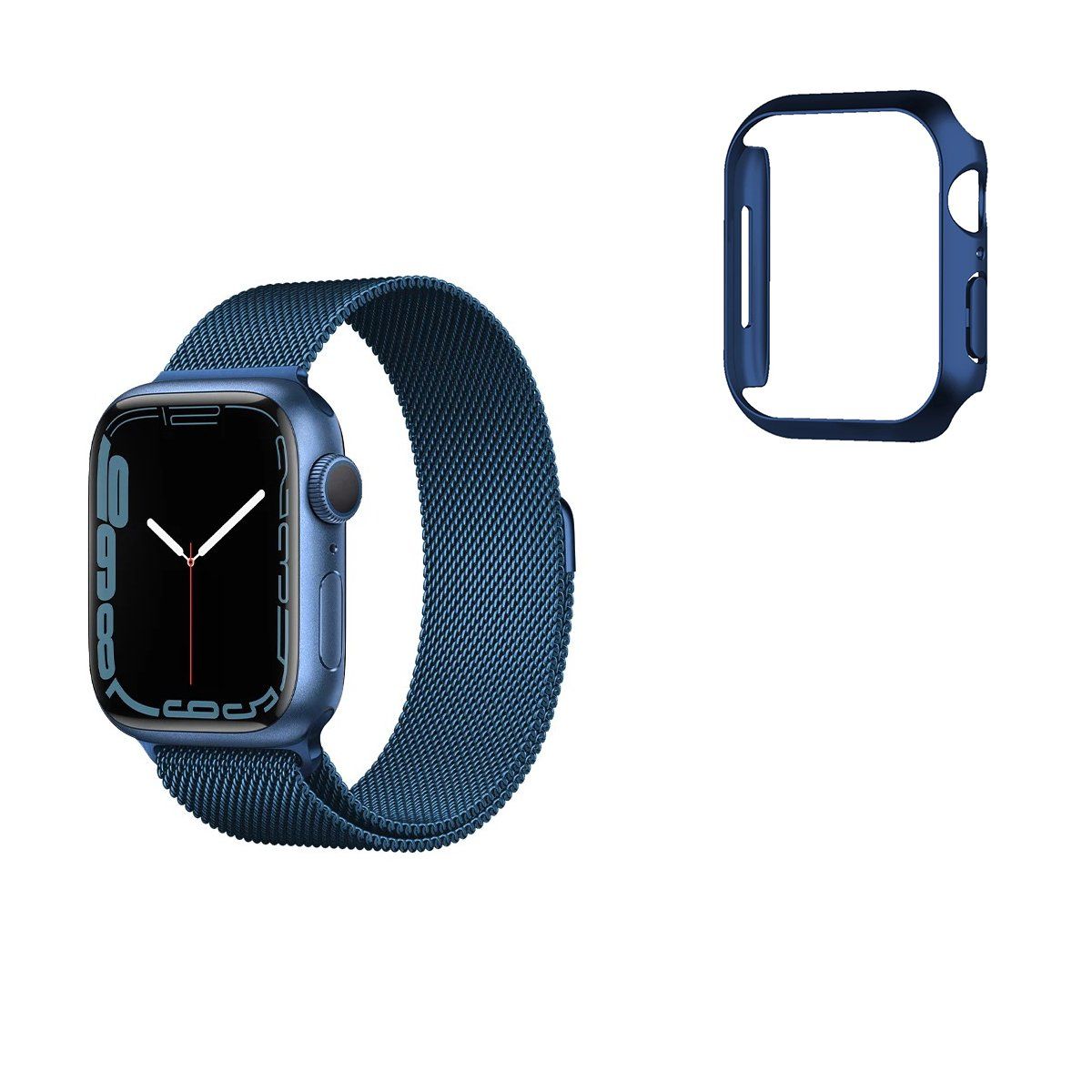 GENERICO - Correa Apple Watch +Case 45mm-Azul