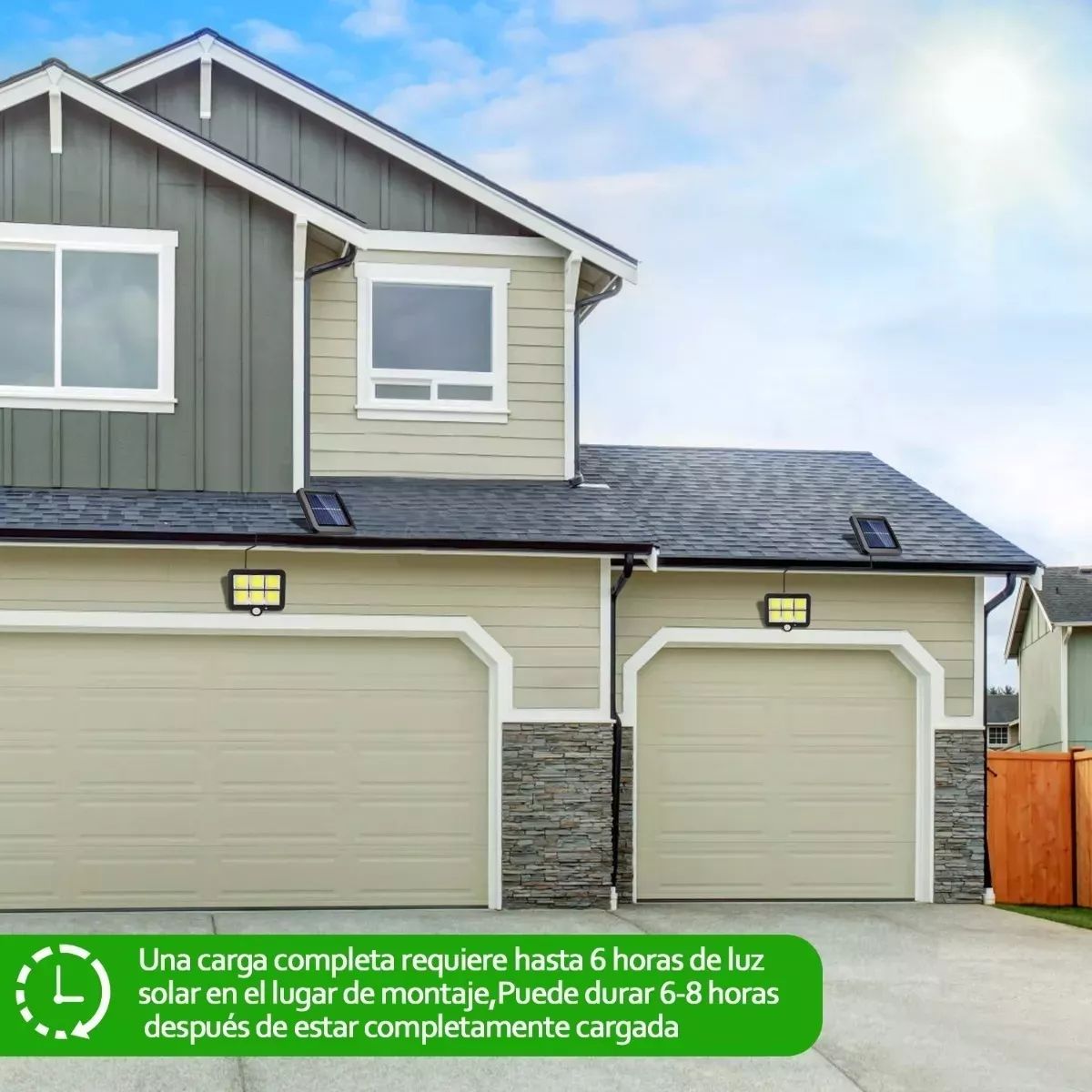 BLUEDREAMER - Lámparas Solar Exteriores De Pared 120 Cob Con Sensor