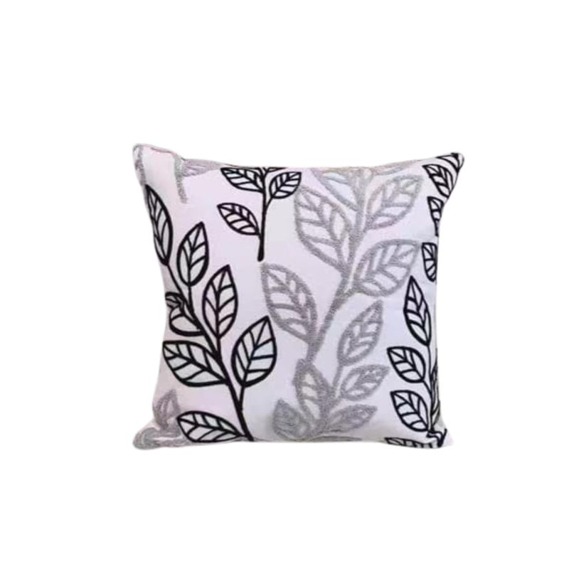 GENERICO - Set de 4 fundas de cojín diseño florales con 4 rellenos