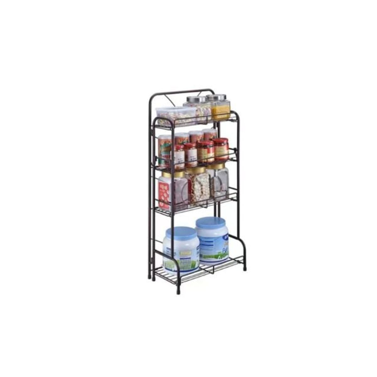 UNIVERSAL - Organizador De Almacenamiento Multiuso Cocina - Baño 4 Niveles Negro
