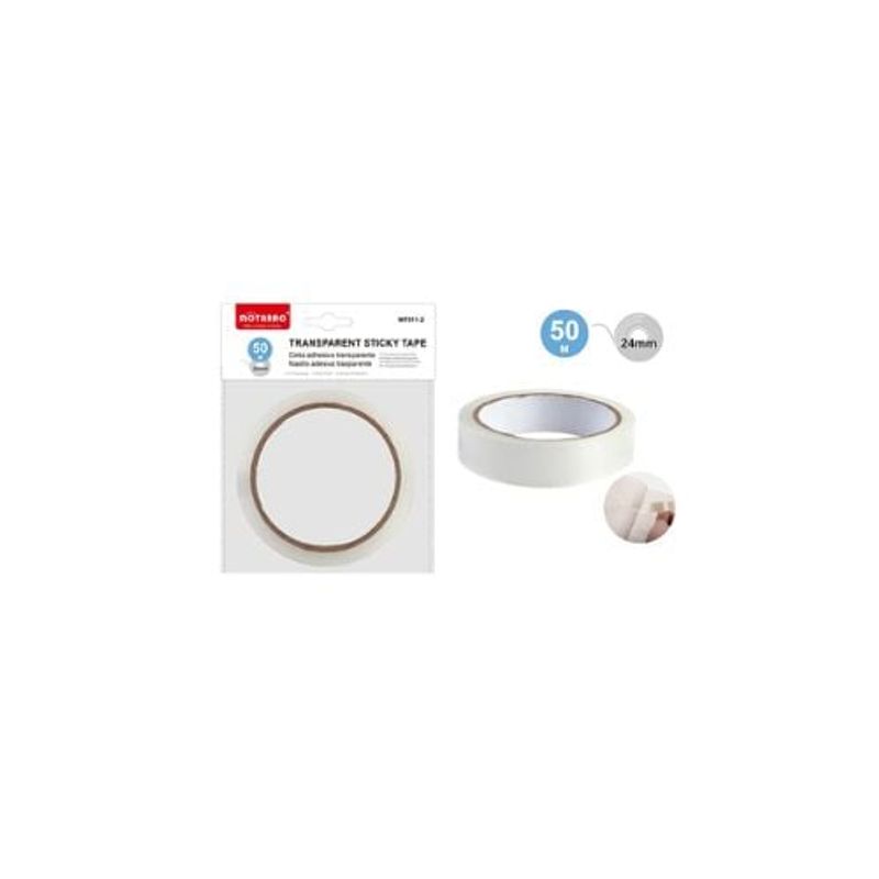 GENERICO - Cinta Adhesiva Transparente 24 Mm x50 M
