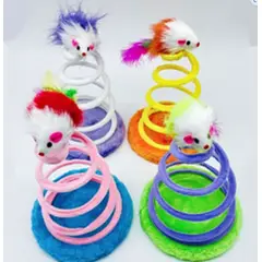 GENERICO - Juguete Para Gato Base Con Resorte En Espiral