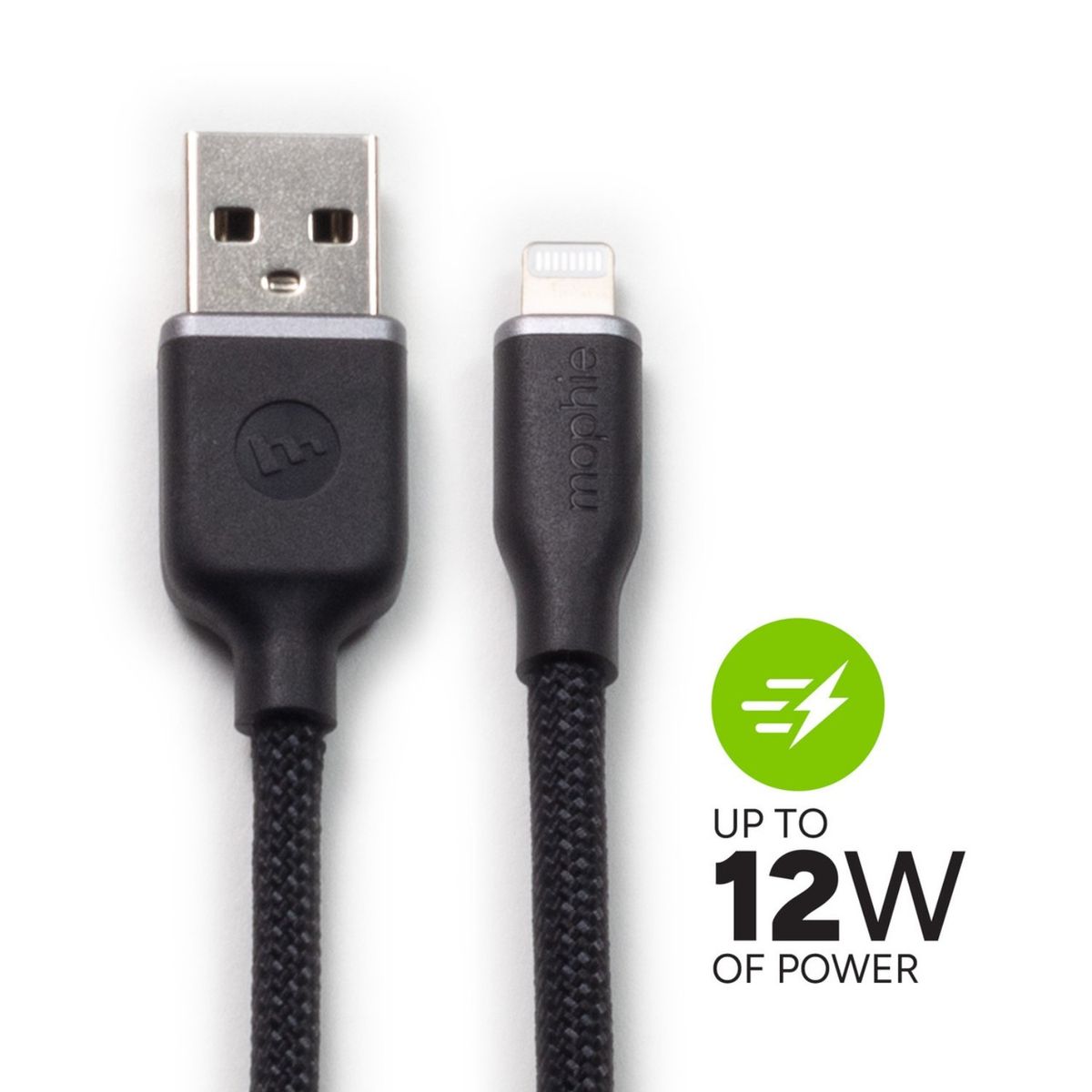 MOPHIE - Cable USB-A a Lightning 1.0 Mt trenzado Mophie negro