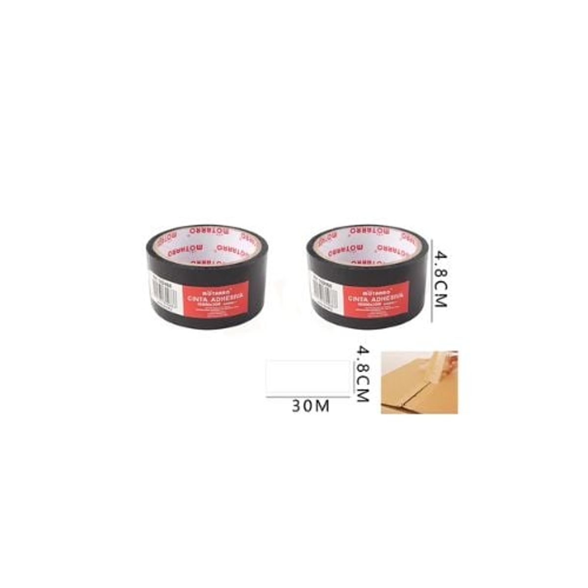 GENERICO - Cinta Negro 4 8 Cm 30 M