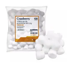 CRAMBERRY - Torulas De Algodon 05g Premium Cranberry Absorbentes 100uni