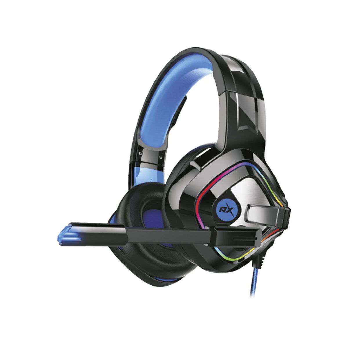 REPTILEX - Audífonos Gamer Conector 35mm Doble Y Usb Led Azul - SC