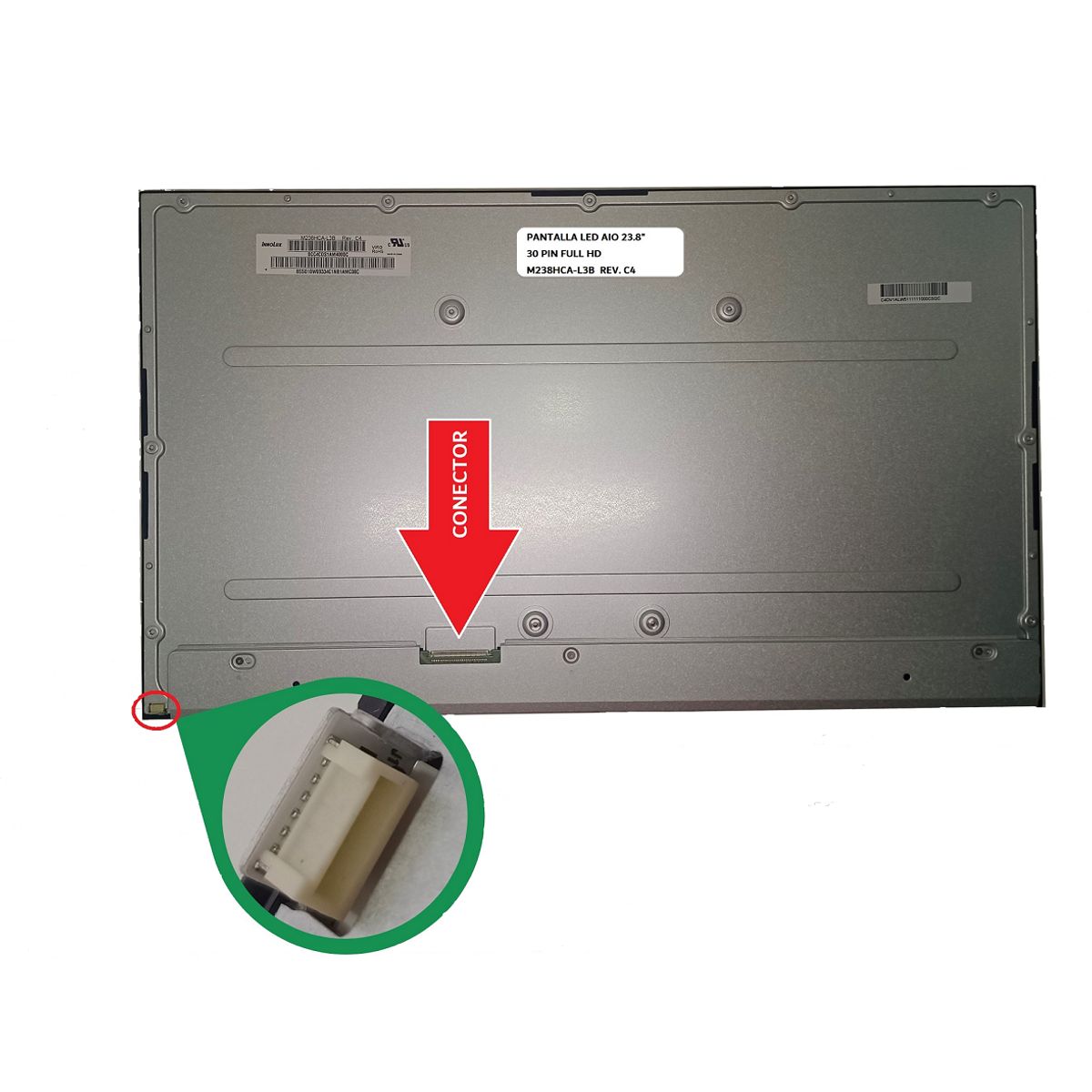 GENERICO - PANTALLA LED AIO 23.8 30 PIN FHD M238HCA-L3B