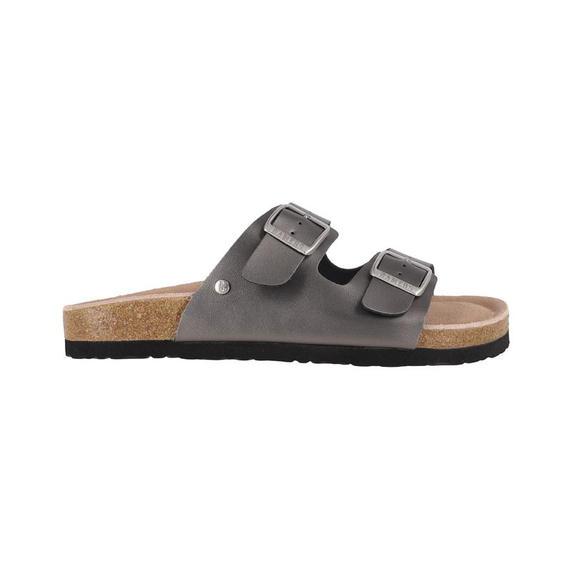 BAMERS - Sandalias Mujer Bamers Kend Gris Metalizado.