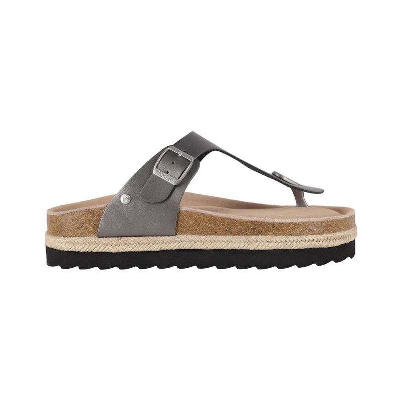 BAMERS - Sandalias Plataforma Mujer Bamers Kend Gris Metalizado