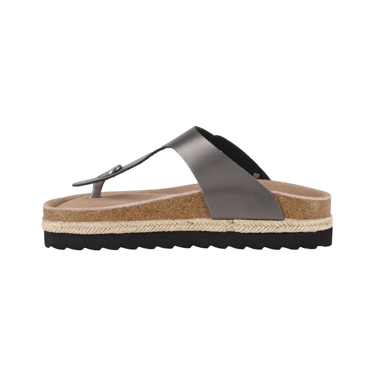 BAMERS - Sandalias Plataforma Mujer Bamers Kend Gris Metalizado