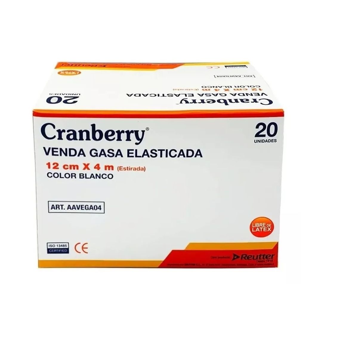 CRAMBERRY - Venda Gasa Elasticada 12cm X 4m Blanco Cranberry - 20 Unds