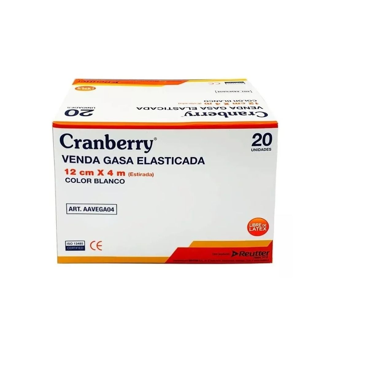 CRAMBERRY - Venda Gasa Elasticada 12cm X 4m Blanco Cranberry - 20 Unds