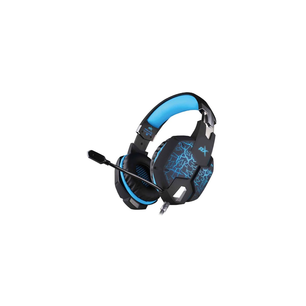 REPTILEX - Audífonos Platinum Gamer Conector 35mm Y Usb Led Azul - SC