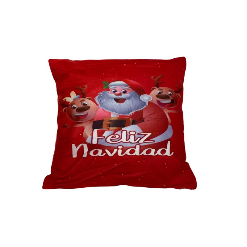 GENERICO - Set de 4 fundas de cojín Navideños con 4 rellenos